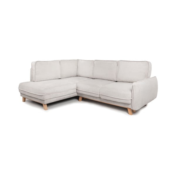 Iš kordinio velveto sulankstoma kampinė sofa smėlio spalvos (su kairiuoju kampu) Tori – Bonami Selection-image-2