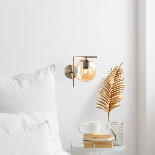 Sieninė lempa auksinės spalvos ø 15 cm Antique – Opviq lights-image-2