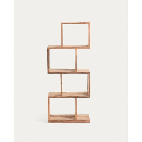 Natūralios spalvos iš tikmedžio masyvo knygų spinta  55x132x30 cm Aroba – Kave Home-image-3