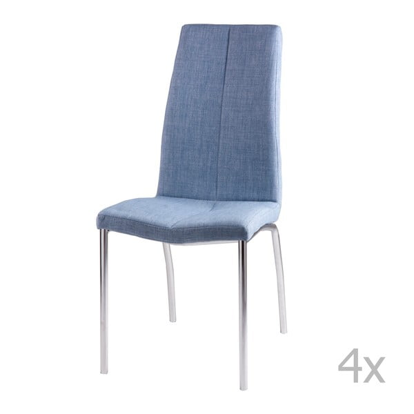 4 šviesiai mėlynų valgomojo kėdžių rinkinys "sømcasa Carla