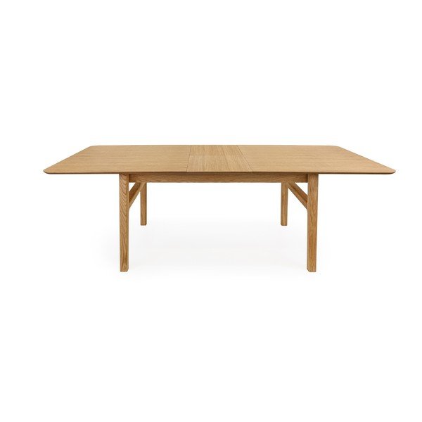 Prailginamas valgomojo stalas su papildomu stalviršiu iš ąžuolo 90x180 cm Curved – Woodman-image-3