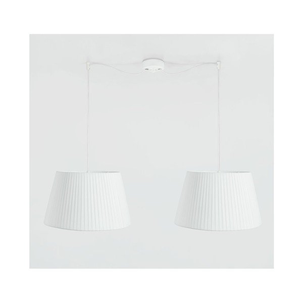 Baltas dvigubas lubinis šviestuvas be gaubto "Sotto Luce Bi Kage-image-3