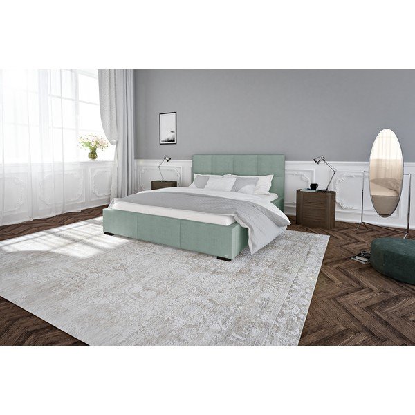 Šviesiai mėlyna dvigulė lova su grotelėmis ir vieta daiktams Guy Laroche Home Fascination, 180 x 200 cm-image-4