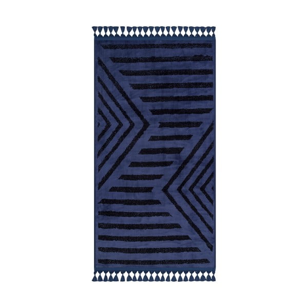 Mėlynas plaunamas kilimas 200x100 cm - Vitaus