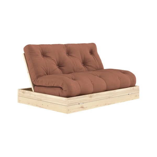 Raudonos plytų spalvos/terakotos spalvos sulankstoma sofa 145 cm Flip – Karup Design-image-3
