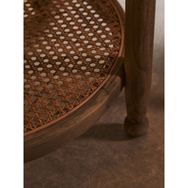 Apvalios formos šoninis stalas su stikliniu stalviršiu ø 57 cm Cebu – Premier Housewares-image-3