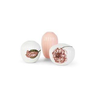 3 miniatiūrinių porcelianinių vazų rinkinys Kähler Design Hammershøi Poppy