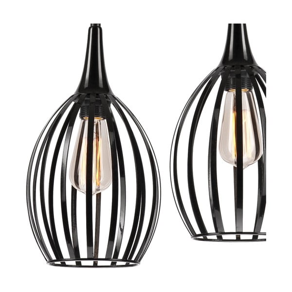 Kabantis šviestuvas juodos spalvos ø 17,5 cm Vincent – LAMKUR-image-4