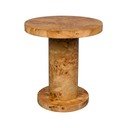 Apvalios formos šoninis stalas iš riešutmedžio ø 46 cm Quinn – Dutchbone