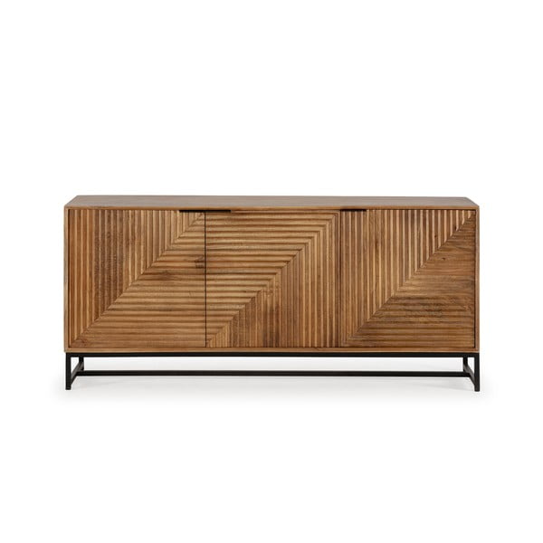 Natūralios spalvos iš mango masyvo šoninė spintelė 170x79x40 cm Nereida – MOME