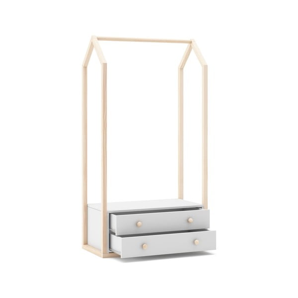 Balta atvira vaikiška spinta 80x170 cm Esteban - Marckeric-image-3