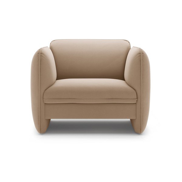 Rudos spalvos krėslas iš velveto Georgia – Micadoni -image-2