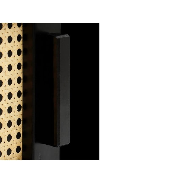 Juodos pušies medienos TV staliukas su rotango durelėmis Støraa Jolene-image-3