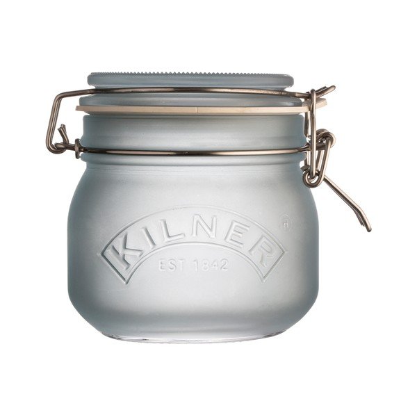 Mėlynas pieno stiklas su spaustuku Kilner, 0,5 l
