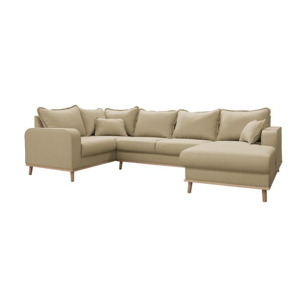Smėlio spalvos kampinė sofa (dešinysis kampas) Beata - Ropez-image-2