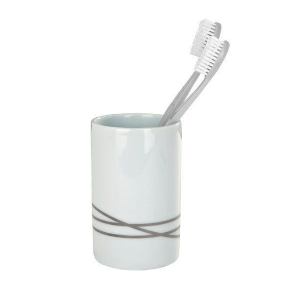 Baltas keraminis dantų šepetėlio puodelis "Wenko Noa