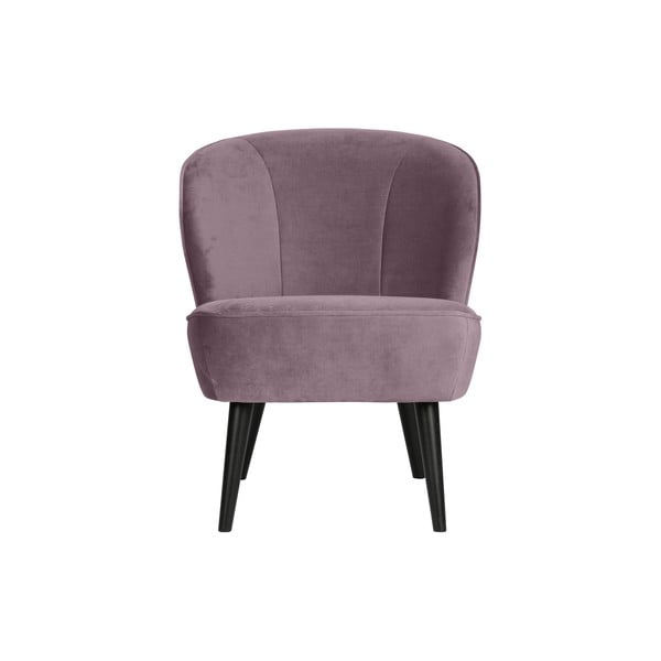 Krėslas violetinės spalvos iš velveto Sara – WOOOD