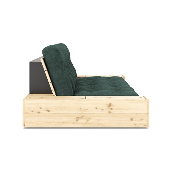 Sulankstoma sofa iš kordinio velveto tamsiai žalios spalvos 244 cm Base – Karup Design-image-3