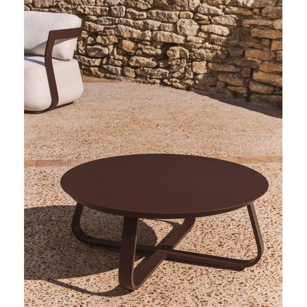 Iš metalo apvalios formos sodo kavos staliukas ø 80 cm Tamaris – Kave Home-image-1