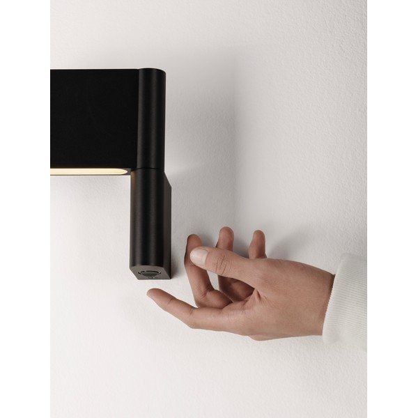 Matinės juodos spalvos iš aliuminio sieninė lempa LED su sulankstoma konstrukcija Flusso – Nova Luce-image-3