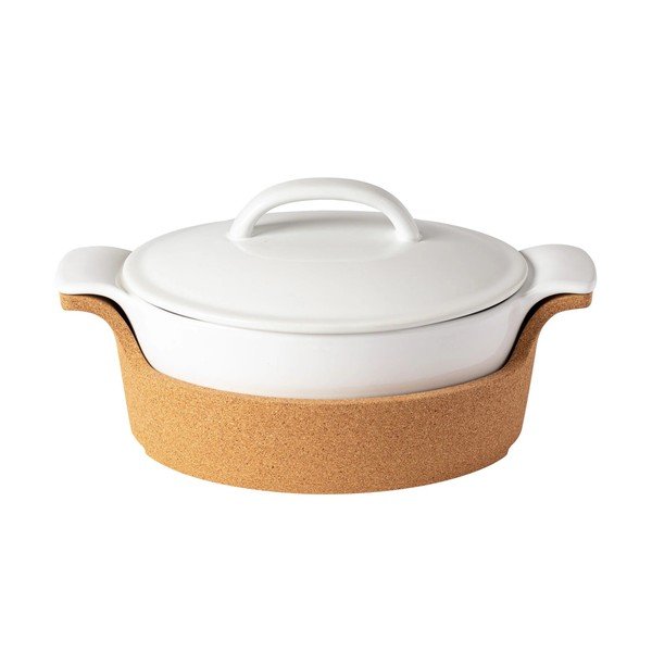 Baltos spalvos/rudos spalvos iš akmens masės dubuo Ensemble – Casafina