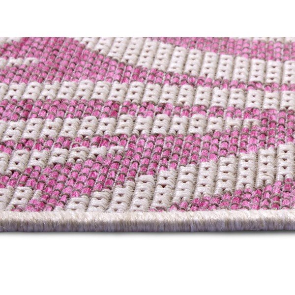 Rožinės ir smėlio spalvos lauko kilimėlis NORTHRUGS Cebra, 70 x 300 cm-image-3