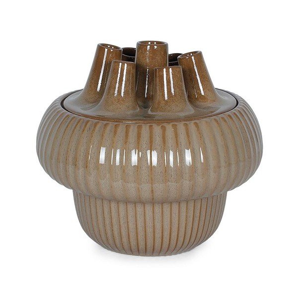 Taupe spalvos iš akmens masės vaza (aukštis 25,5 cm) Olyssia – Bizzotto