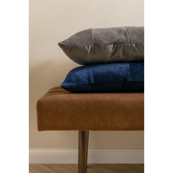 Pilka aksominė pagalvė PT LIVING Velvet, 60 x 30 cm-image-4