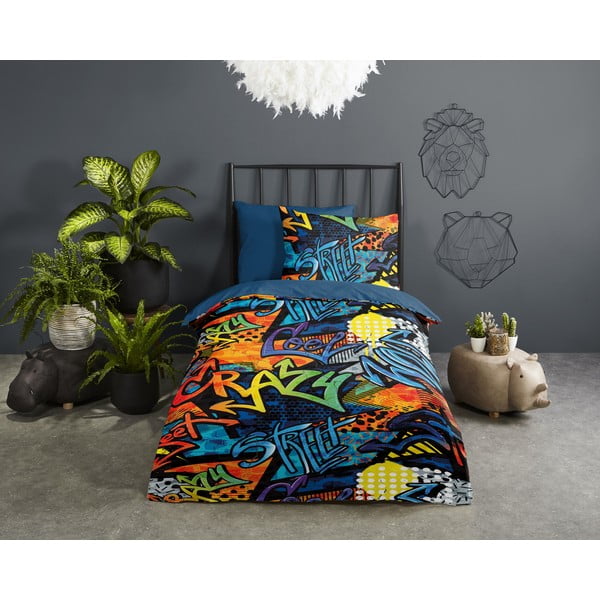 Iš mikropluošto viengulė/itin ilga vaikiška patalynė 140x220 cm Jeff – Good Morning-image-1