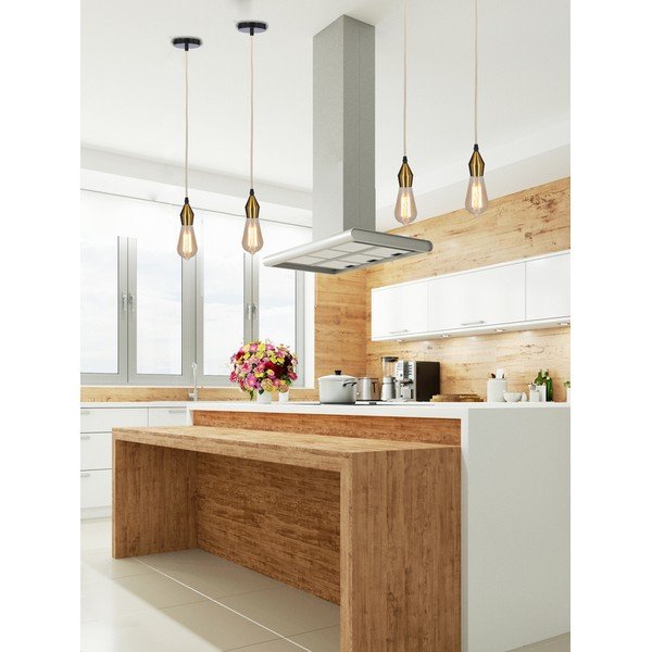 Aukso spalvos metalinis pakabinamas šviestuvas - Candellux Lighting-image-2