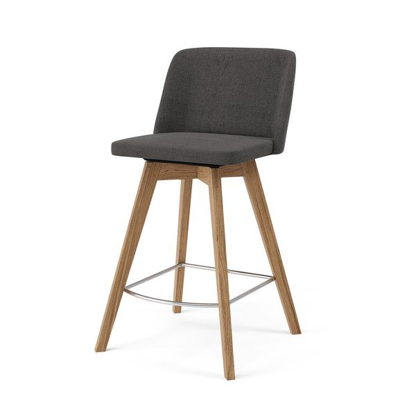 2 pilkų baro kėdžių rinkinys "Tenzo Tom", aukštis 89 cm-image-1