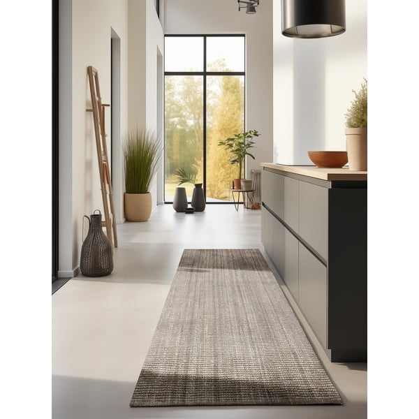 Taupe spalvos iš džiuto kilimas 80x200 cm Bouclé – Hanse Home-image-1