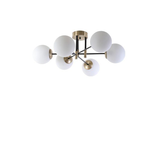 Lubinis šviestuvas baltos spalvos/auksinės spalvos ø 15 cm su stiklo gaubtu Dolunay – Opviq lights
