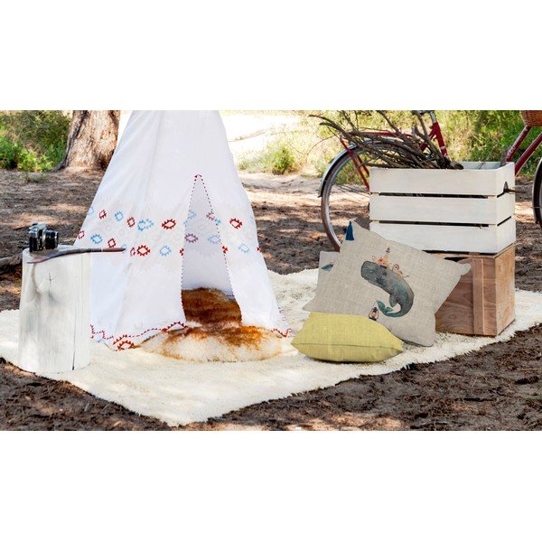 Lininė pagalvė Little Nice Things Whale, 50 x 35 cm-image-1