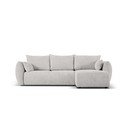 Kampinė sofa šviesiai pilkos spalvos (su dešiniuoju kampu) Matera – Cosmopolitan Design