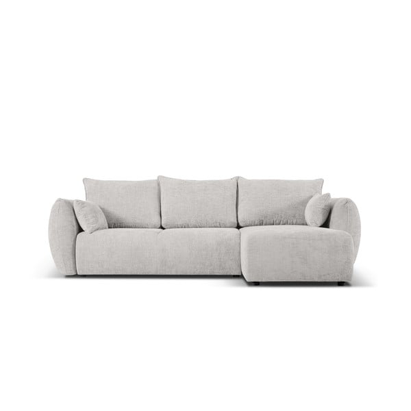 Kampinė sofa šviesiai pilkos spalvos (su dešiniuoju kampu) Matera – Cosmopolitan Design