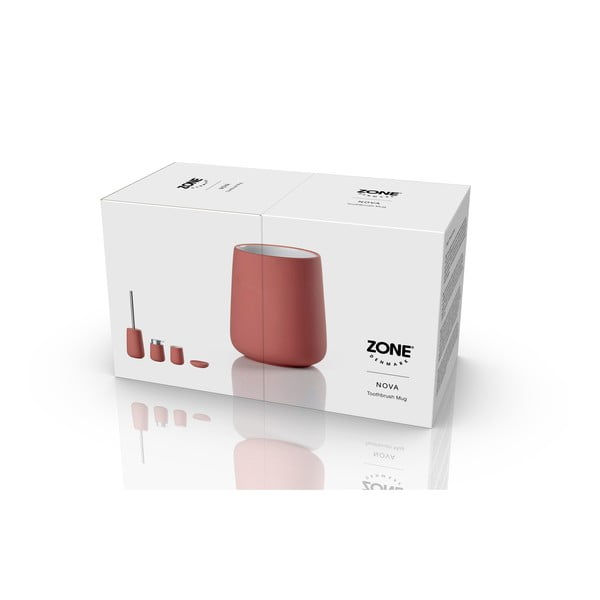 Iš molio dantų šepetėlio indas šviesiai raudonos spalvos Nova – Zone-image-3