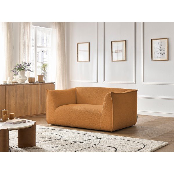 Garstyčių spalvos iš boucle sofa 170 cm Giorgia – Bobochic Paris-image-1