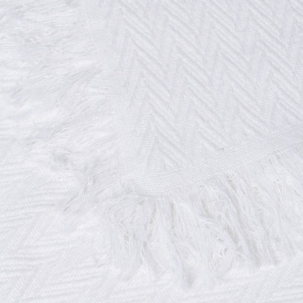 Iš perdirbtos medvilnės lovatiesė baltos spalvos 260x280 cm Spike – Ixia-image-3