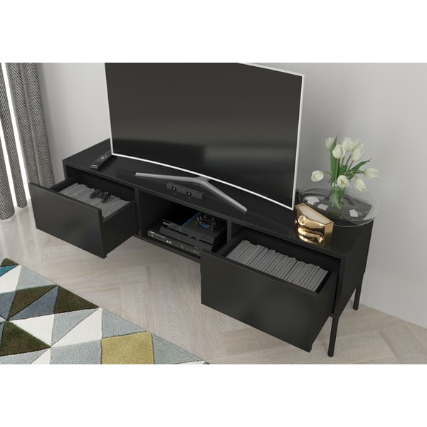 Juodas televizoriaus staliukas Skandica Mirka-image-4