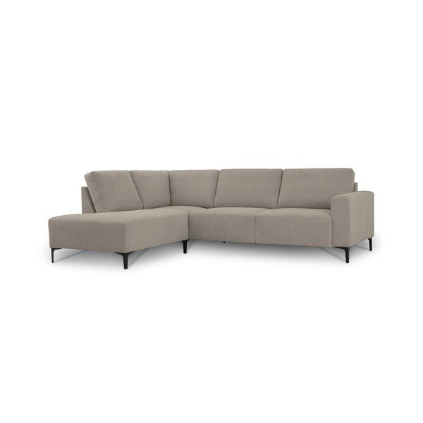 Šviesiai rudos spalvos kampinė sofa iš šenilinio audinio (su kairiuoju kampu/„L“ formos) Fabian – Scandic-image-2