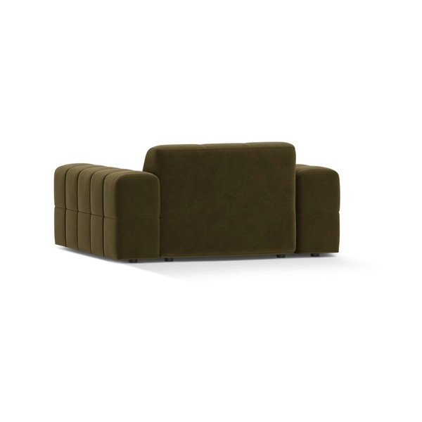 Khaki spalvos krėslas iš velveto Chicago – Cosmopolitan Design-image-2