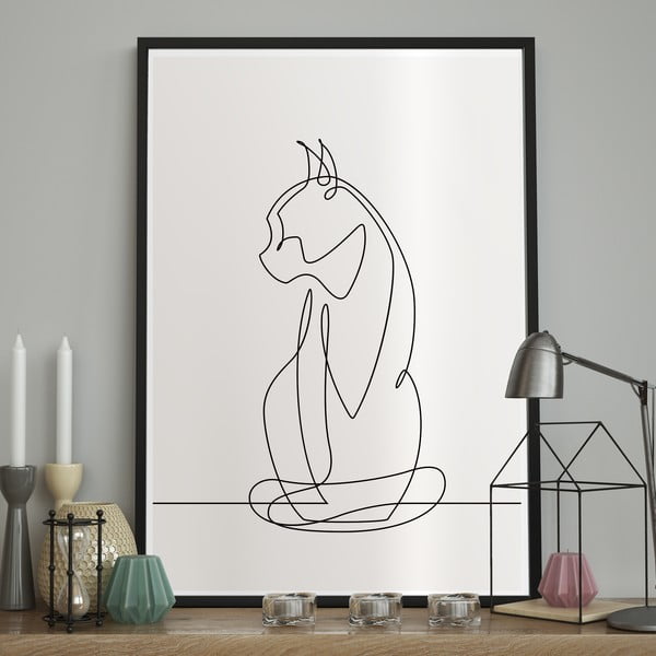 Paveikslas 70x50 cm Sketchline Cat – DecoKing-image-1