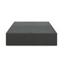 Juodos spalvos dvigulė lova audiniu dengta su sandėliavimo vieta 160x200 cm Matters – Kave Home