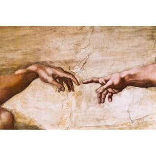 Michelangelo Buonarroti reprodukcija Creation of Adam, 70 x 45 cm