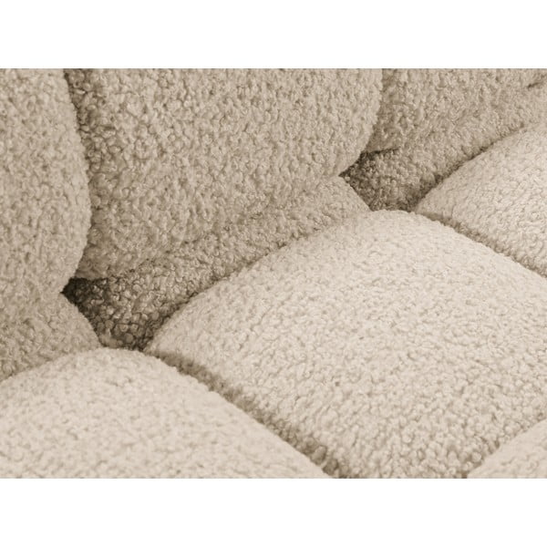 Iš boucle modulinė kampinė sofa smėlio spalvos (su kairiuoju kampu) Bellis – Micadoni Home-image-1
