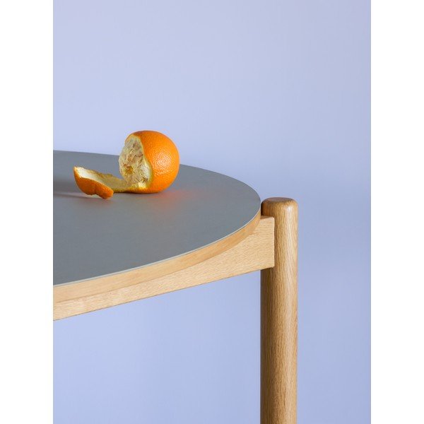 Apvalios formos valgomojo stalas iš ąžuolo masyvo ø 115 cm Oblique – Hübsch-image-2