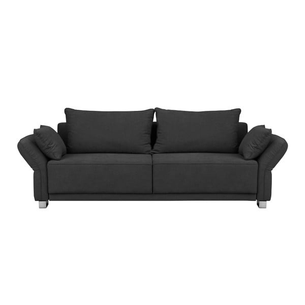 Tamsiai pilka sofa-lova su daiktų saugykla "Windsor & Co Sofas Casiopeia", 245 cm