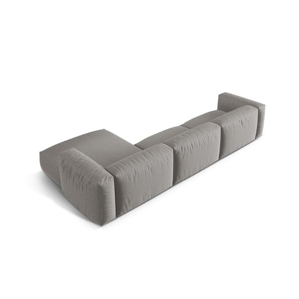 Modulinė kampinė sofa šviesiai pilkos spalvos (su dešiniuoju kampu) Martina – Micadoni Home-image-4
