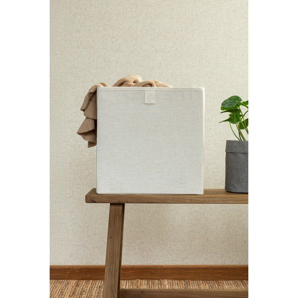 Smėlio spalvos iš tekstilės daiktadėžė 32x31,5x31,5 cm Soft Storage Cube – Bigso-image-1